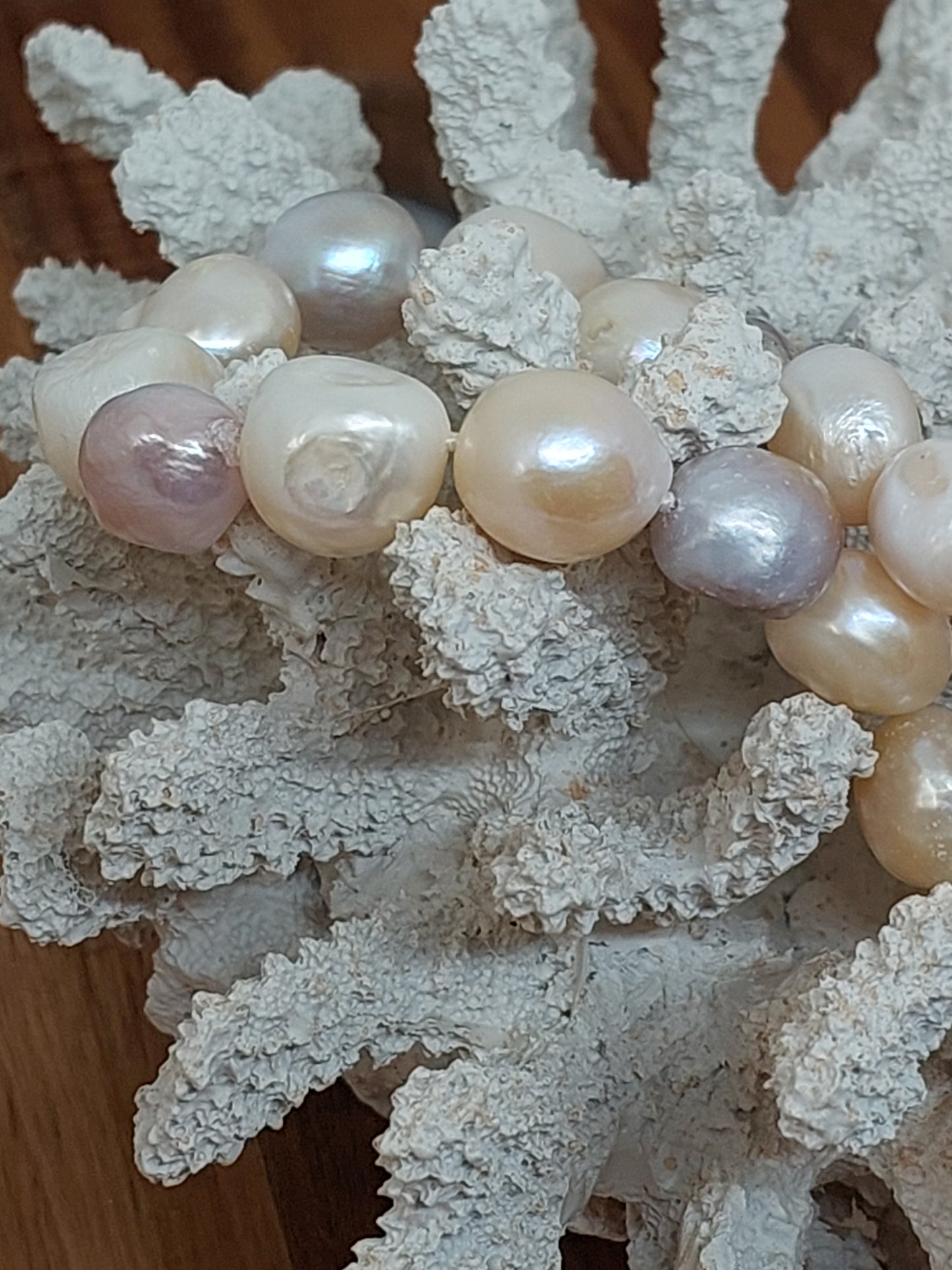 Natural Pearl Necklace with Sterling Silver Clasp